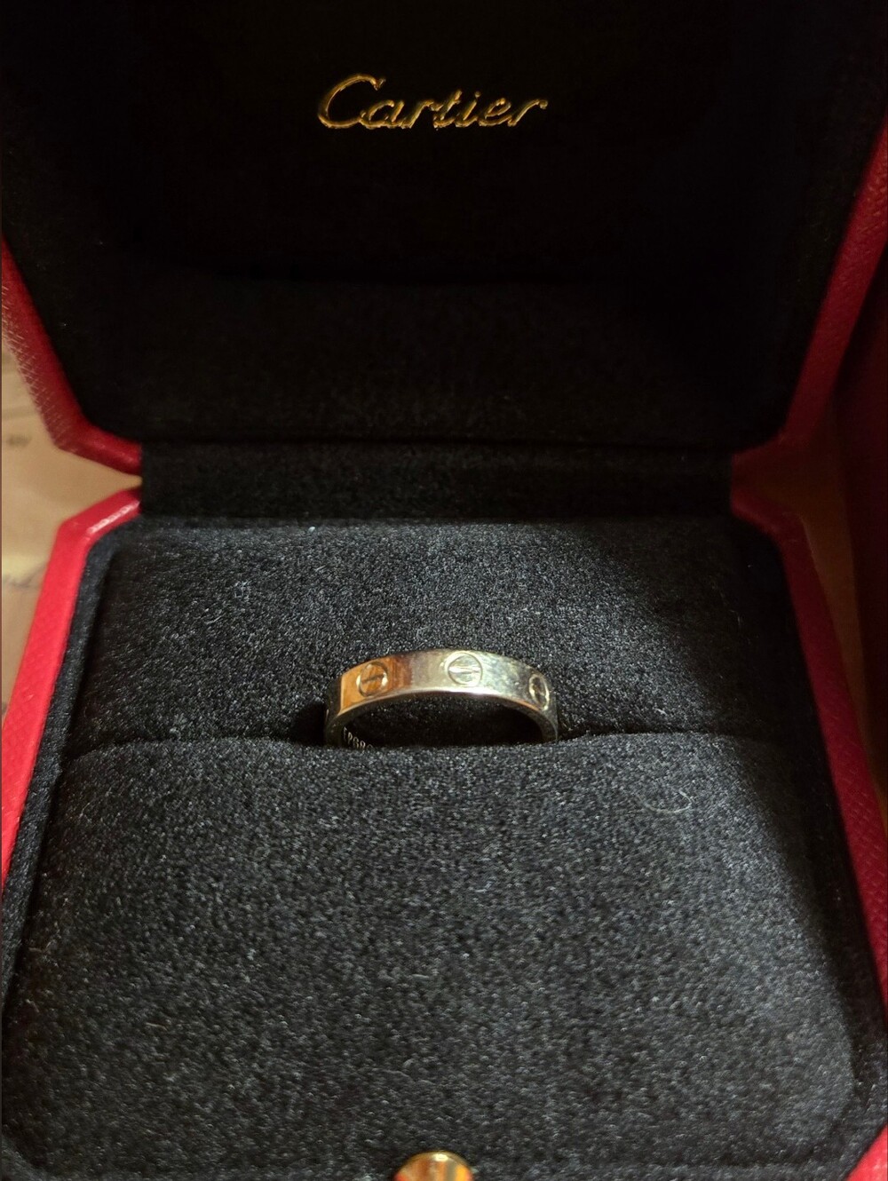 Authentic Cartier Love Wedding Band Ring in White Gold, Small Model - Picture 3 of 14